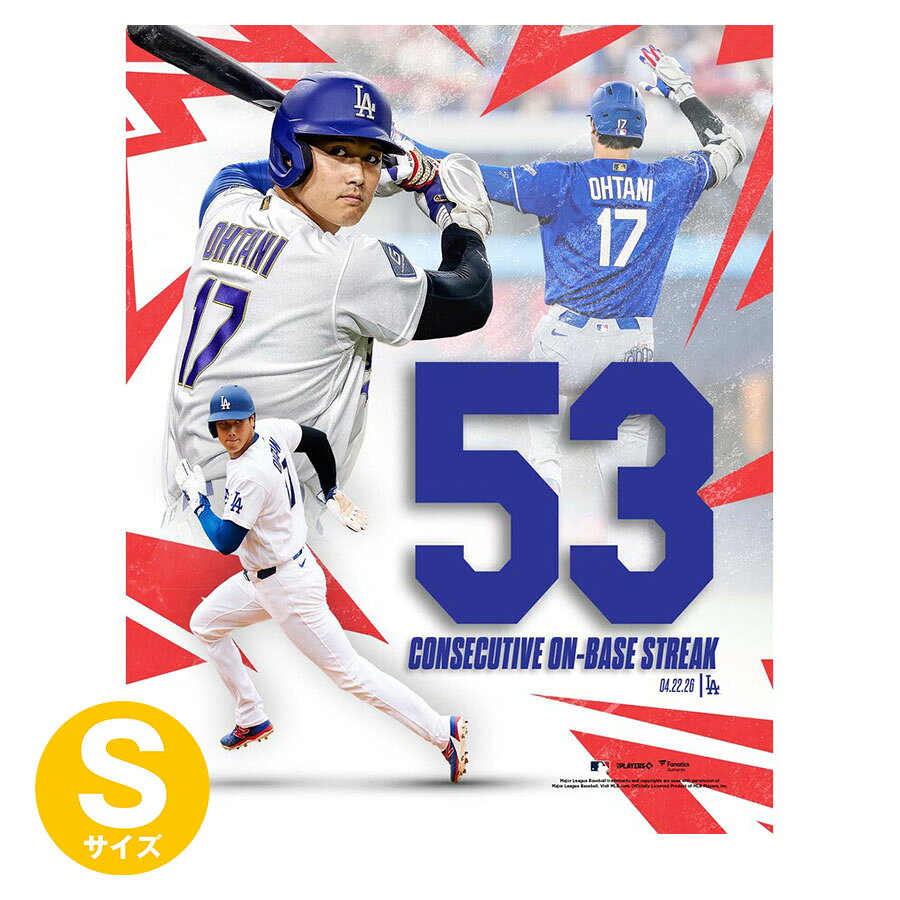 MLB 大谷翔平 ドジャース フォト ポスター 2025・2026 シーズン 53試合連続出塁 Collage Photograph Fanatics