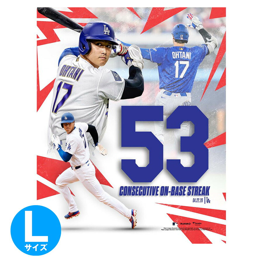 MLB 大谷翔平 ドジャース フォト ポスター 2025・2026 シーズン 53試合連続出塁 Collage Photograph Fanatics
