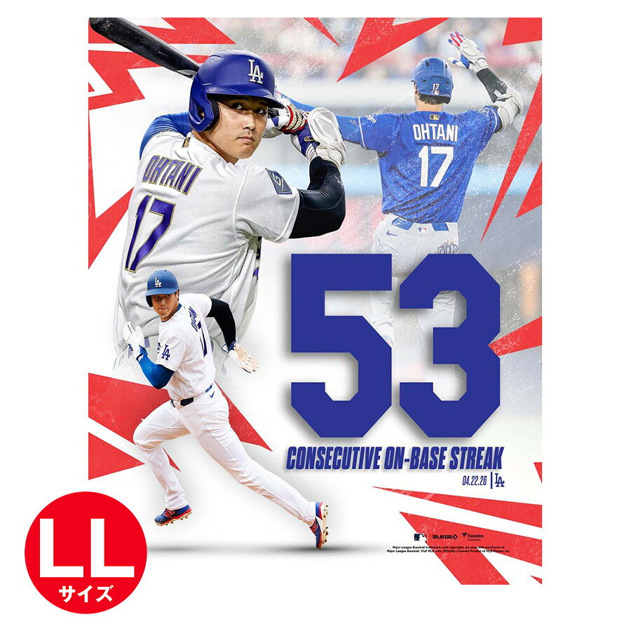 MLB 大谷翔平 ドジャース フォト ポスター 2025・2026 シーズン 53試合連続出塁 Collage Photograph Fanatics