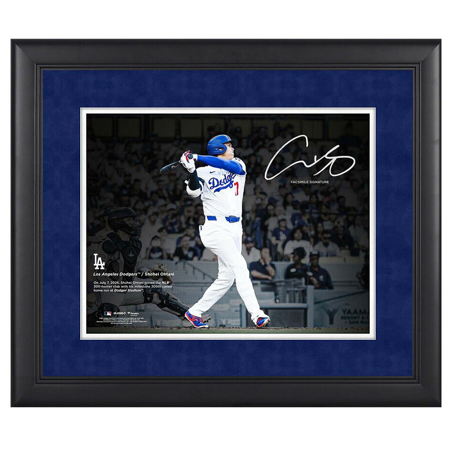 MLB 大谷翔平 ドジャース フォトフレーム 通算300号HR 達成記念 ホームラン Framed 11 x 14 Photograph Fanatics