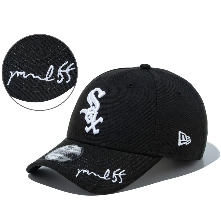 MLB 村上宗隆 ホワイトソックス キャップ 【国内モデル】Japan Players Signature 9FORTY Adjustable Hat サイン刺繍 ニューエラ/New Era ブラック