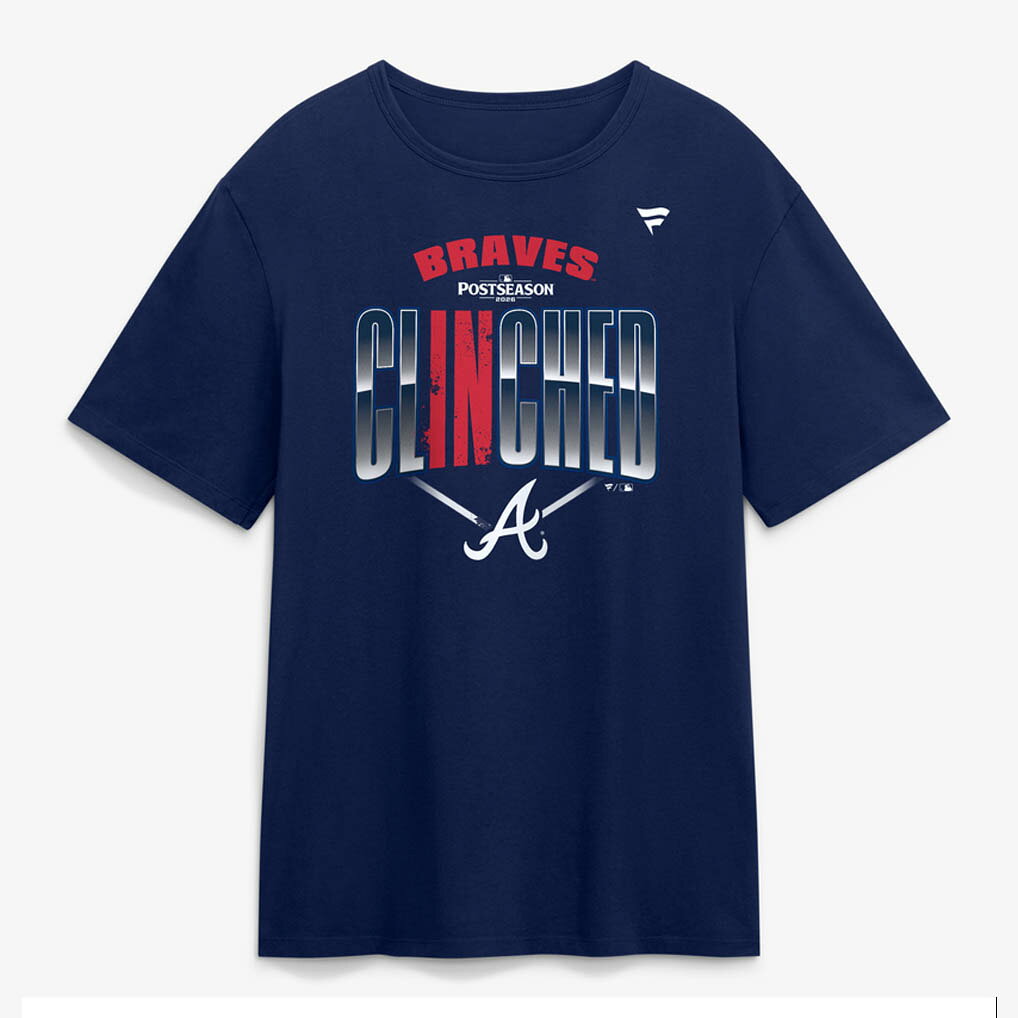 MLB ブレーブス Tシャツ MLBポストシーズン2026 ロッカールーム Locker Room T-Shirt Fanatics ネイビー