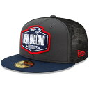 NFL ドラフト 2021 キャップ ペイトリオッツ ニューエラ New Era グラファイト ネイビー 59FIFTY Fitted Hat
