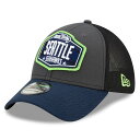 NFL ドラフト 2021 キャップ シーホークス ニューエラ New Era グラファイト カレッジネイビー Trucker 39THIRTY Flex