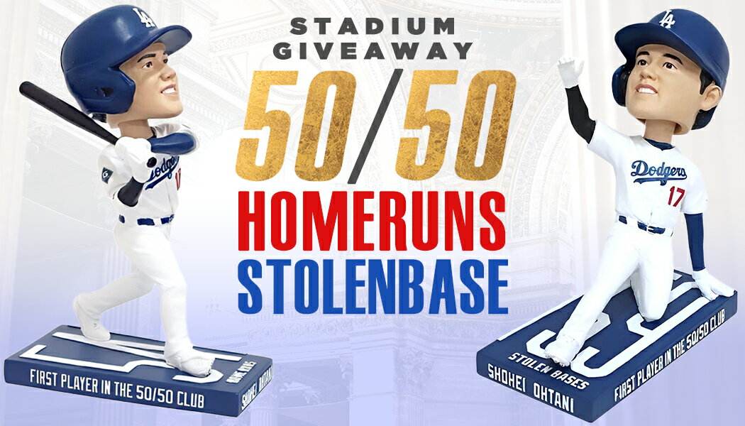 大谷翔平 球場配布 ドジャース 50/50ボブルヘッド ドジャース球場配布限定!大谷翔平 50/50達成記念 記念