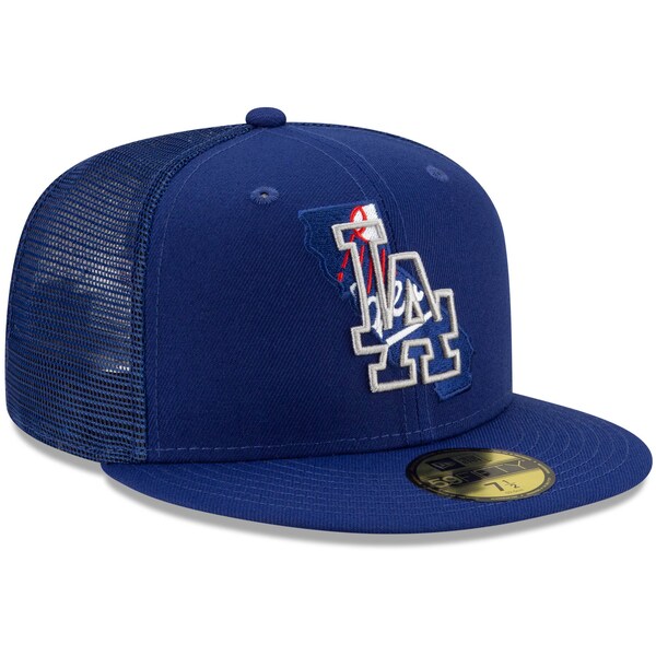 【取寄】ドジャース MLB キャップ ニューエラ New Era ロイヤル State Fill Meshback 59FIFTY Fitted Hat