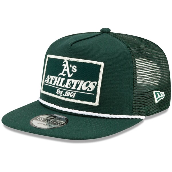 【取寄】アスレチックス MLB キャップ ニューエラ New Era グリーン Golfer 9FIFTY Trucker Snapback Hat