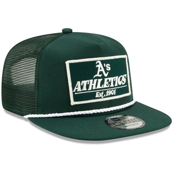 【取寄】アスレチックス MLB キャップ ニューエラ New Era グリーン Golfer 9FIFTY Trucker Snapback Hat