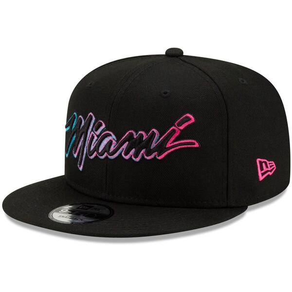 【取寄】マイアミ・ヒート NBA キャップ ニューエラ New Era ブラック City Edition 2.0 9FIFTY Snapback Hat