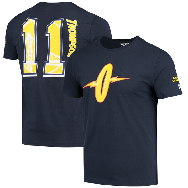 クレイ・トンプソン ウォリアーズ NBA Tシャツ ニューエラ New Era ネイビー メンズ 半袖 シティエディション