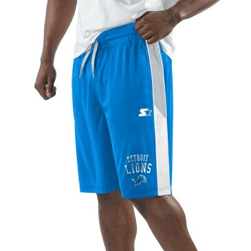 NFL ショートパンツ ショーツ ライオンズ スターター Starter ブルー グレー メンズ Fan Favorite Shorts