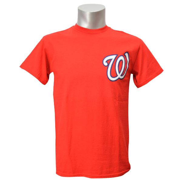 リニューアル記念メガセール MLB ナショナルズ Tシャツ レッド マジェスティック New Wordmark Tシャツ