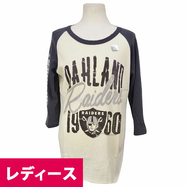 NFL レイダース Tシャツ シュガー/ブラック ジャンクフード/Junkfood Womans ALL-AMERICAN RAGLAN【OCSL】