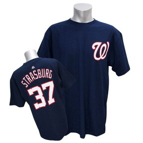 MLB ナショナルズ スティーブン・ストラスバーグ Tシャツ ネイビー マジェスティック Player Tシャツ
