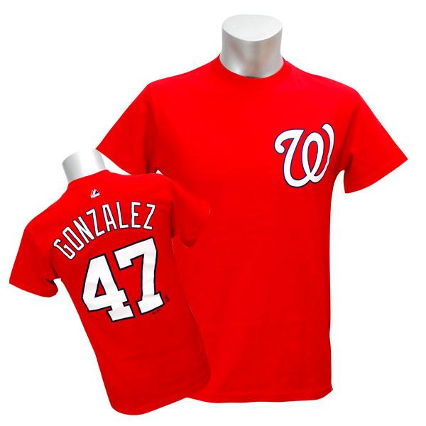 Rakuten - リニューアル記念メガセール MLB ナショナルズ ジオ・ゴンザレス Tシャツ レッド マジェスティック