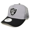 NFL レイダース キャップ/帽子 グレー ニューエラ D-Frame Trucker Mesh キャップ【1910価格変更】【191028変更】