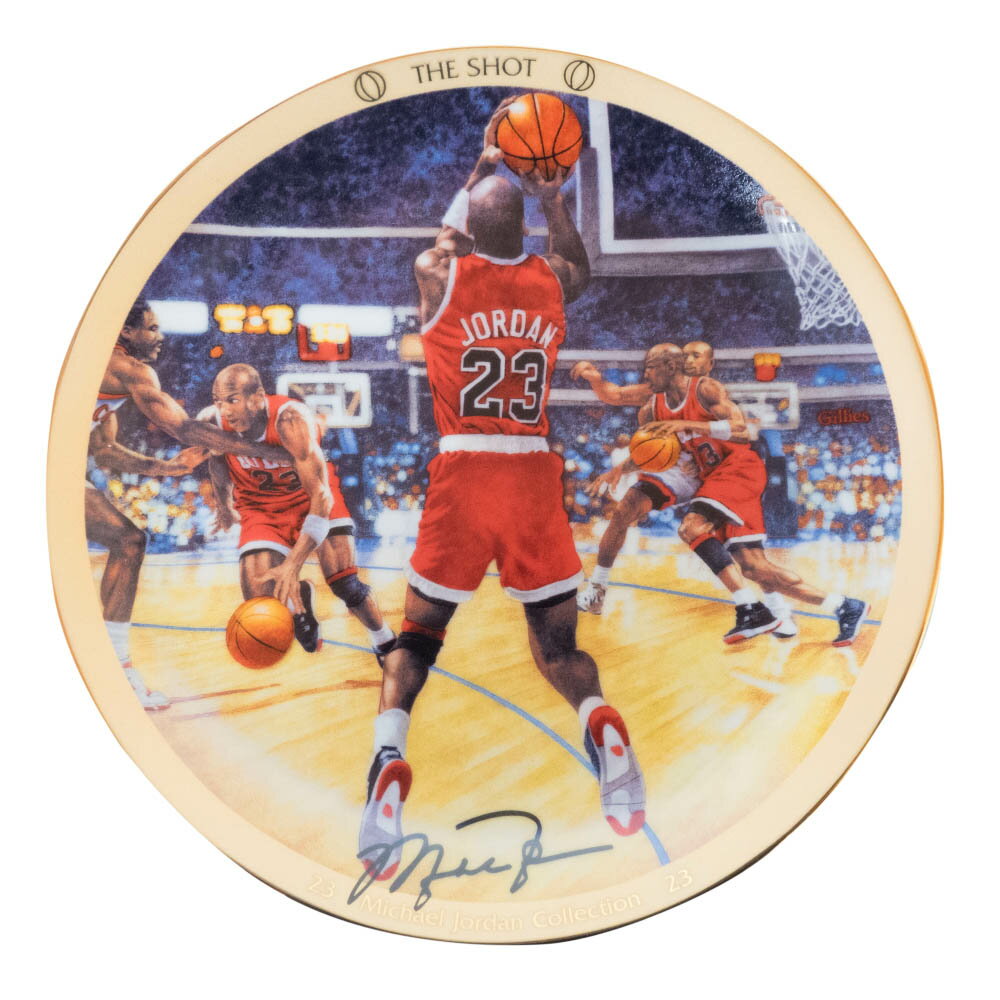 マイケル・ジョーダン シカゴ・ブルズ NBA グッズ 皿 プレート MJ Career Collector Plates: The Shot (4368A) Upper Deck