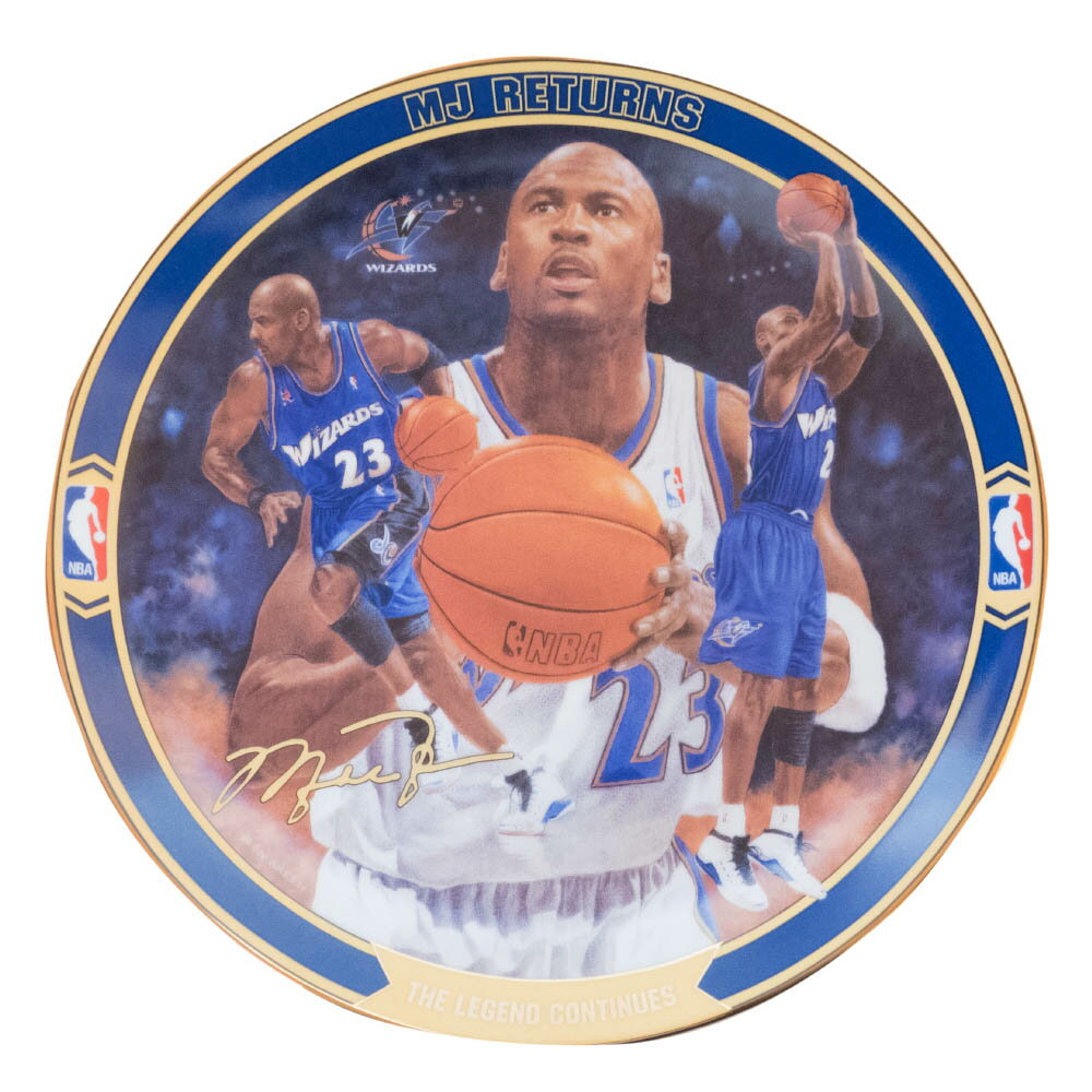 マイケル・ジョーダン ウィザーズ NBA グッズ 皿 プレート MJ Returns Collectible Plates: The Legend Continues (721A) Upper Deck