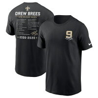 【取寄】NFL Tシャツ ドリュー・ブリーズ セインツ ナイキ Nike ブラック メンズ 半袖 Stats T-Shirt - 
引退を発表したレジェンド！ドリュー・ブリーズの引退記念デザイングッズが登場！！
