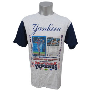 MLB ヤンキース ウェイド・ボッグス アッパーデック トレーディングカード デザイン Tシャツ SPORT ATTACK グレー レアアイテム【OCSL】