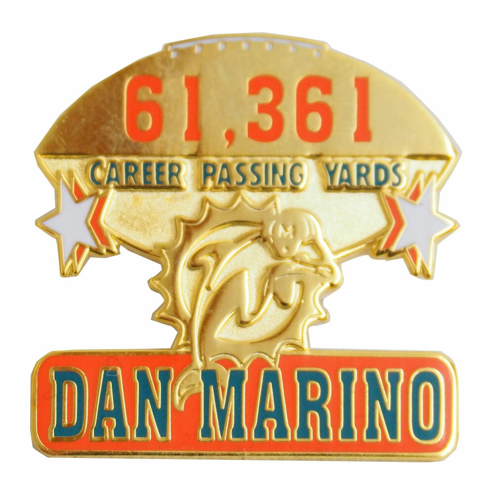 NFL ドルフィンズ ダン・マリーノ パッシングリーダー ピンバッジ Peter David