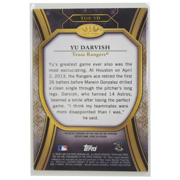 MLB レンジャーズ ダルビッシュ有 2015 ユーズド ジャージ カード トップス/Topps レアアイテム レアアイテム