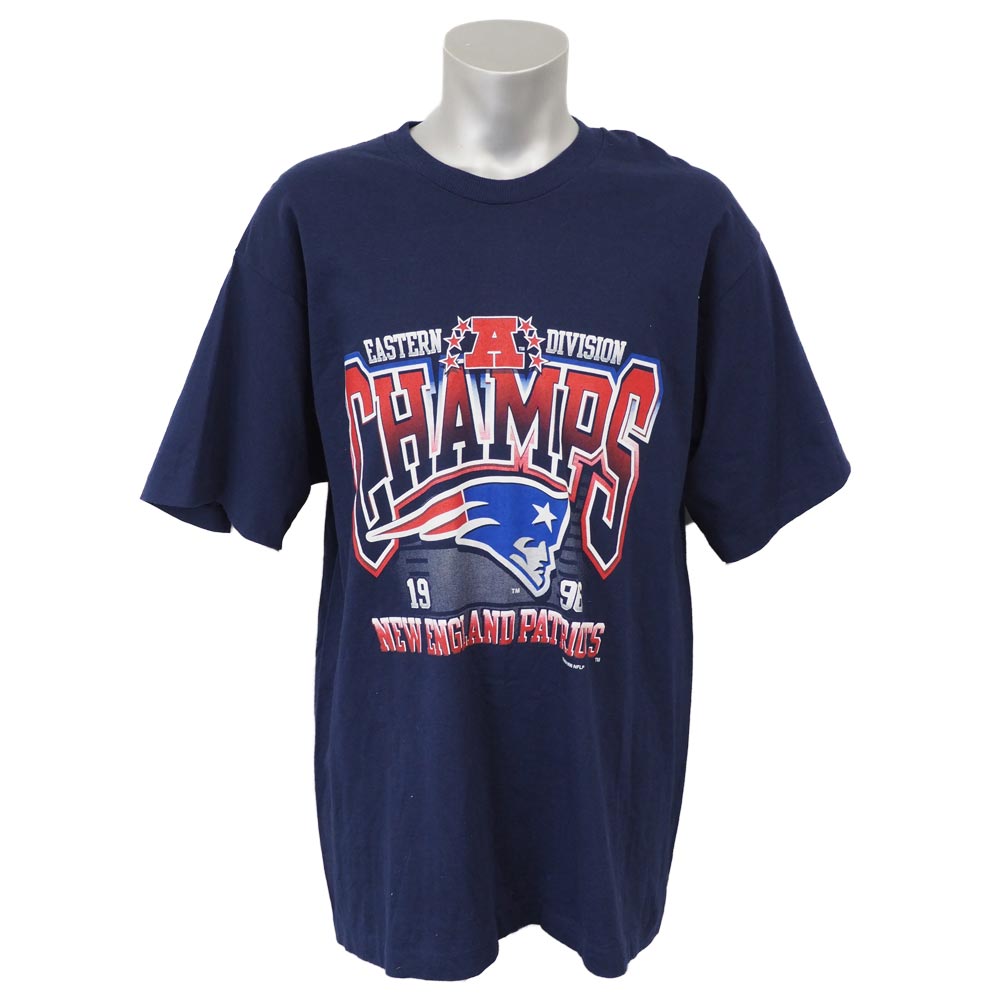 NFL ペイトリオッツ 1996 AFC 東地区 優勝記念 Tシャツ プロプレーヤー/Pro Player ネイビー レアアイテム【OCSL】