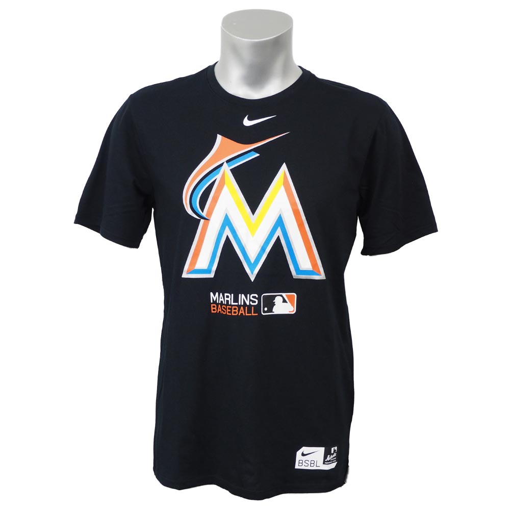 MLB マーリンズ オーセンティック コレクション パフォーマンス Tシャツ ナイキ/Nike ブラック【OCSL】