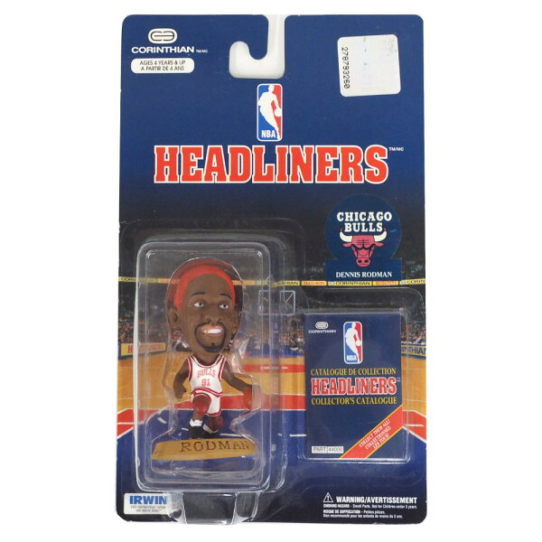 NBA ブルズ デニス・ロッドマン ヘッドライナーズ 1996 エディション NIB コリンシアン/Corinthian ホーム レッドヘア レアアイテム