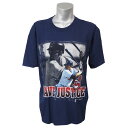 MLB インディアンス デビッド・ジャスティス プレイヤー フォト Tシャツ スターター/Starter ネイビー レアアイテム【OCSL】 2212msg(4)