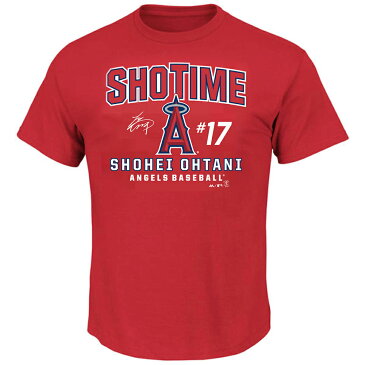 ご予約 MLB エンゼルス 大谷翔平 Tシャツ 半袖 SHOWTIME ショータイム マジェスティック/Majestic レッド