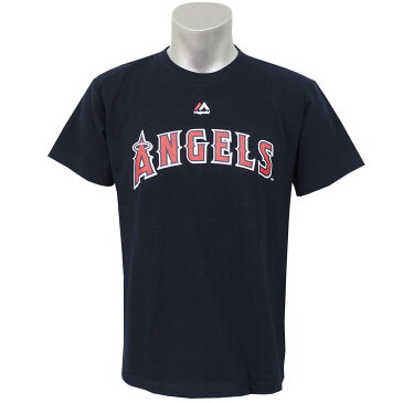 MLB エンゼルス 大谷翔平 プレイヤー Tシャツ (日本サイズ) 半袖 マジェスティック/Majestic ネイビー