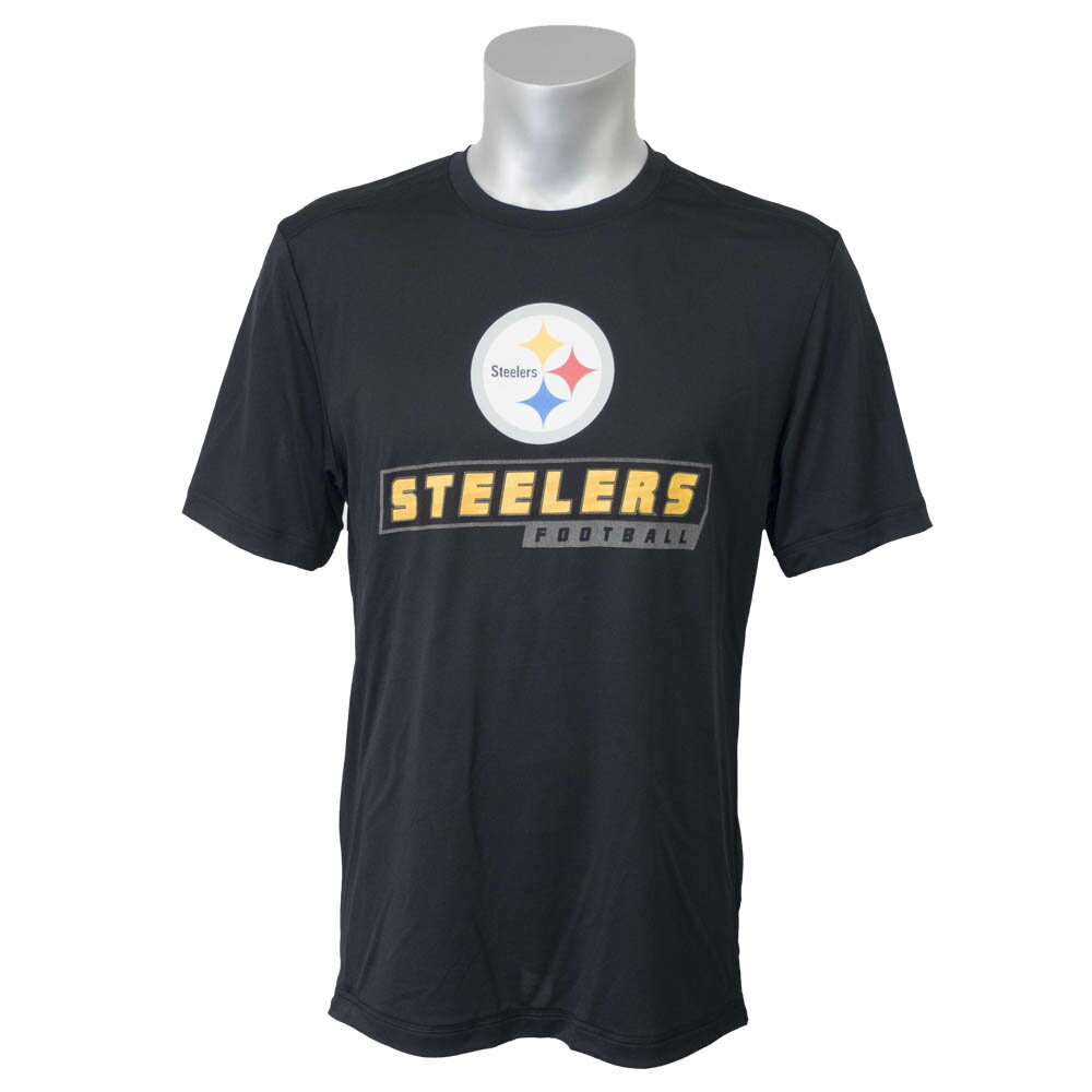 NFL スティーラーズ Tシャツ 半袖 エッジ ラッシュ Majestic ブラック【OCSL】