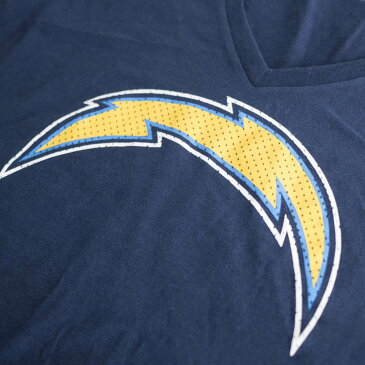 NFL ロサンゼルス・チャージャーズ Tシャツ レディース 半袖 Vネック レジェンダリー マジェスティック/Majestic ネイビー