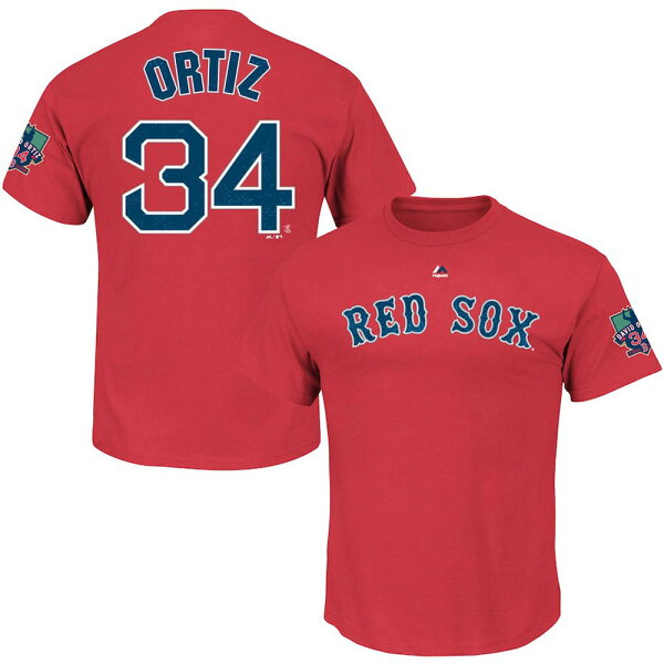 Majestic MLB レッドソックス デービッド・オルティス Tシャツ