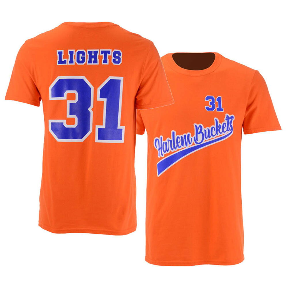 MLB.NBAグッズショップ SELECTIONのNBA ハーレムバケッツ ライツ Tシャツ アンクル ドリュー ネーム＆ナンバー レトロブランド オレンジ TSS【OCSL】｜アングル3