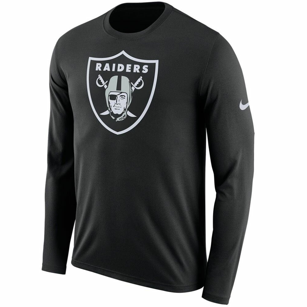 NFL レイダース Tシャツ ロング スリーブ プライマリー ロゴ ナイキ/Nike ブラック - 
定番アイテム！NIKE製NFLプライマリーロゴ ロングTシャツ！
