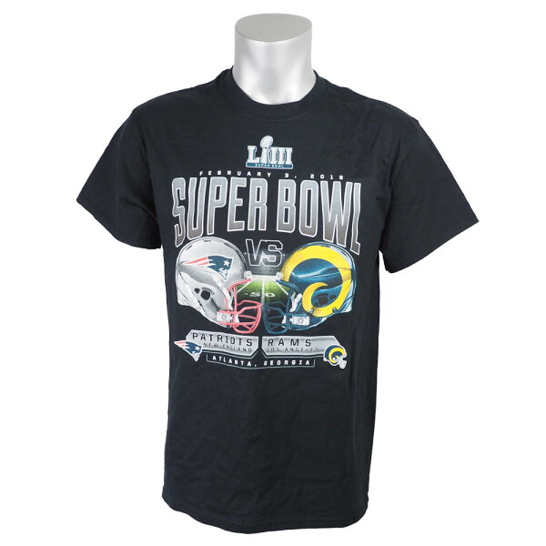 NFL Tシャツ 第53回スーパーボウル記念 ペイトリオッツ vs ラムズ ゴールライン スタンド