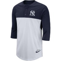 【取寄】MLB ナイキ ヘンリースリークォータースリーブTシャツ - 
切替デザインと背中のロゴがクールなMLBTee取り寄せスタート！
