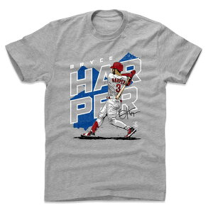 MLB Tシャツ フィリーズ ブライス・ハーパー Player Art Cotton T-Shirt 500Level グレー 1112LV【OCSL】