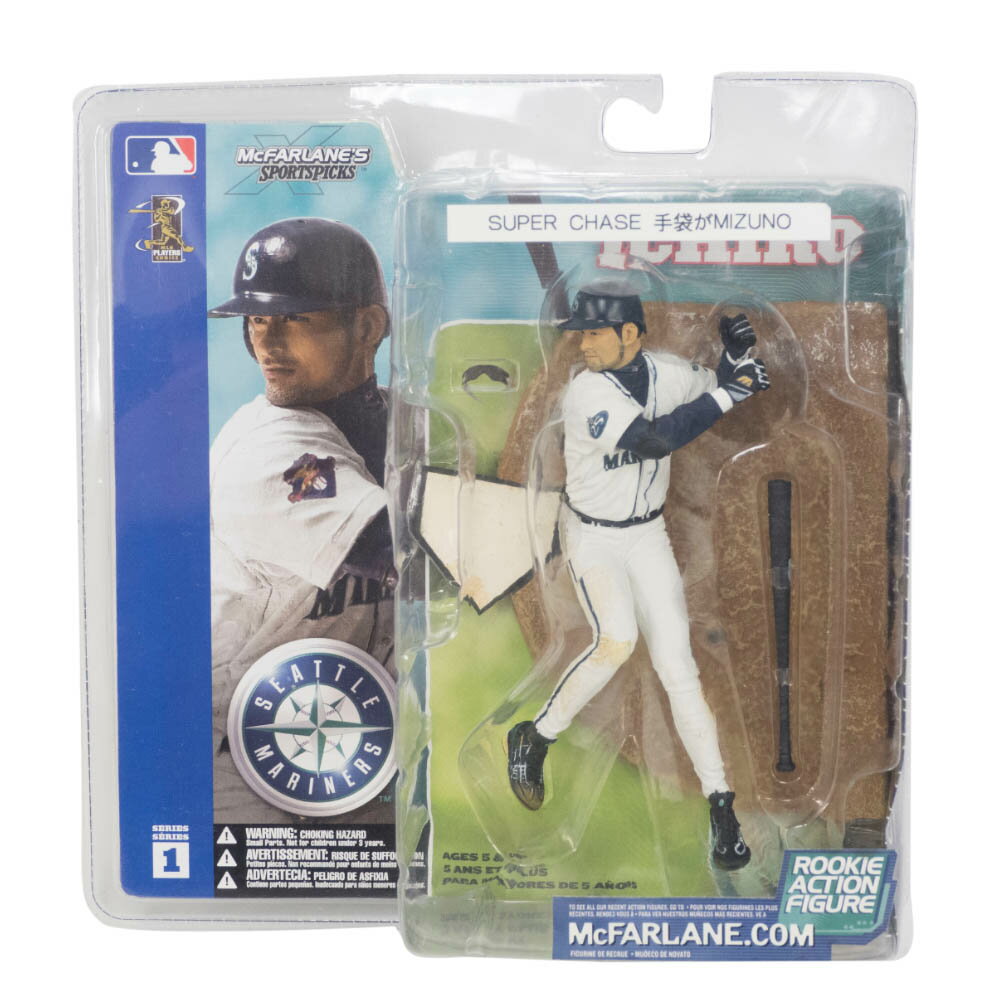 MLB(メジャーリーグ) マリナーズ イチロー フィギュア ミズノ バッティンググローブ 着用 フィギュア McFarlane ホーム