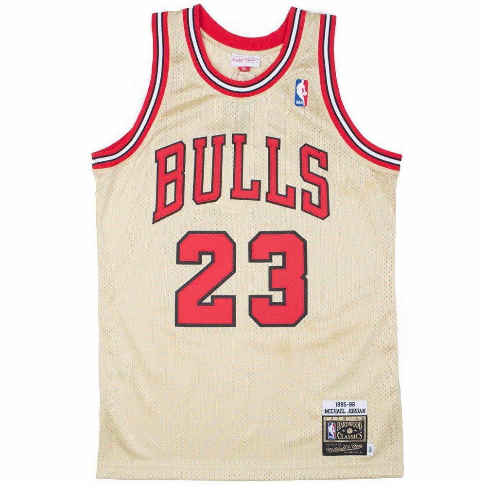 NBA ブルズ マイケル・ジョーダン ユニフォーム/ジャージ 1995 ゴールド オーセンティック ミッチェル＆ネス/Mitchell & Ness ゴールド