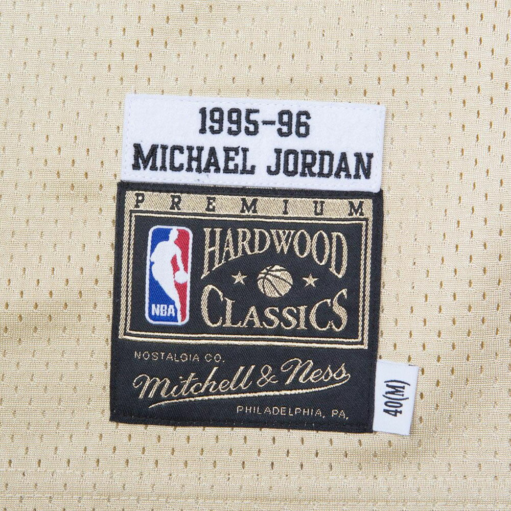 NBA ブルズ マイケル・ジョーダン ユニフォーム/ジャージ 1995 ゴールド オーセンティック ミッチェル＆ネス/Mitchell & Ness ゴールド