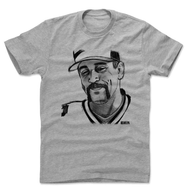 NFL パッカーズ アーロン・ロジャース Tシャツ Player Art Cotton T-Shirt 500Level グレー