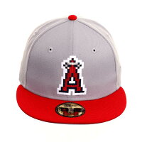 【取寄】お取り寄せ MLB エンゼルス キャップ/帽子 エクスクルーシブ  59Fifty   ピクセル   ニューエラ/New Era グレー/レッド - 
ロゴがピクセルデザインになったMLBファッションCAP取寄スタート！
