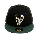 NBA バックス キャップ/帽子 エクスクルーシブ 59Fifty ピクセル ハット ニューエラ/New Era ブラック/グリーン