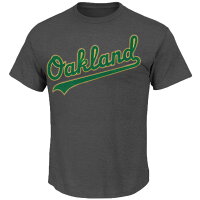 マジェスティック/Majestic MLB アスレチックス オフィシャル ロード ワードマーク Tシャツ - 
シンプルデザインの定番アイテム！MLBチームロゴTシャツ新入荷！
