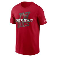 【取寄】NFL Tシャツ tシャツ 半袖 メンズ バッカニアーズ ナイキ Nike レッド 2020NFLプレーオフ NFLPO2020 - 
ブレイディが地元開催のSBへ導く！バッカニアーズプレーオフ記念デザインアイテム登場！
