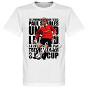 マンチェスター・ユナイテッド ポール・スコールズ Tシャツ SOCCER レジェンド サッカー/フットボール ホワイト