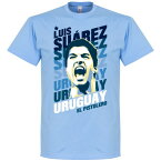ウルグアイ代表 ルイス・スアレス Tシャツ SOCCER ポートレイト ブルー